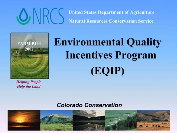 United States Department of Agriculture Natural Resources Conservation Service