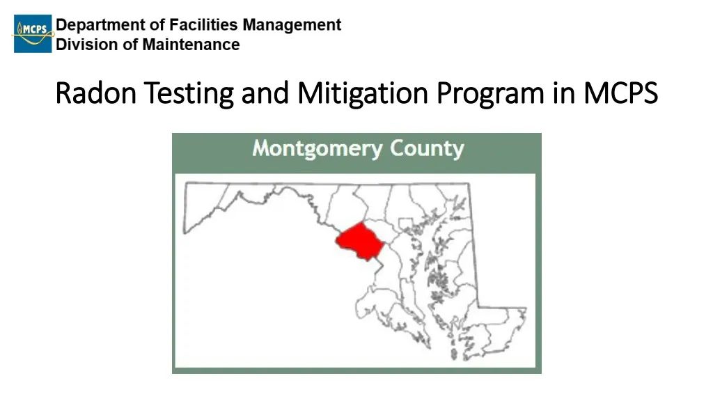 radon testing and mitigation program in mcps