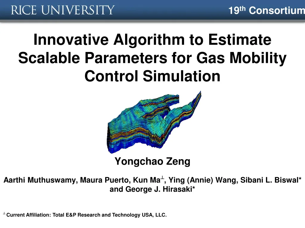 innovative algorithm to estimate scalable parameters for gas mobility control simulation