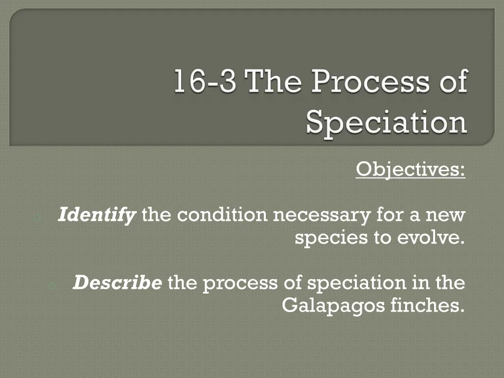 16 3 the process of speciation
