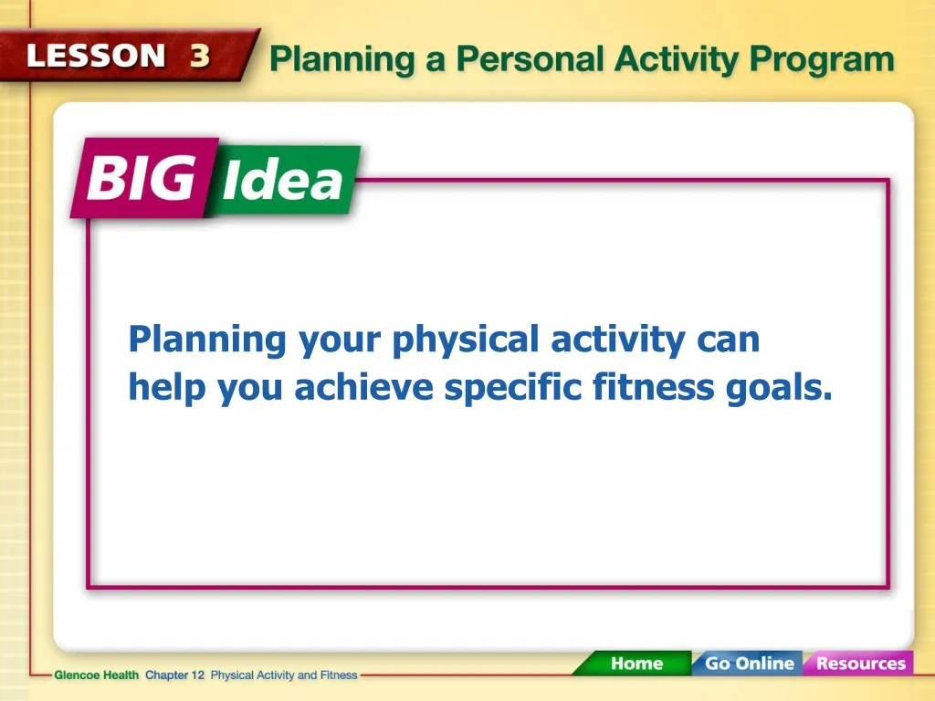 planning your physical activity can help