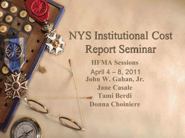 NYS Institutional Cost Report Seminar