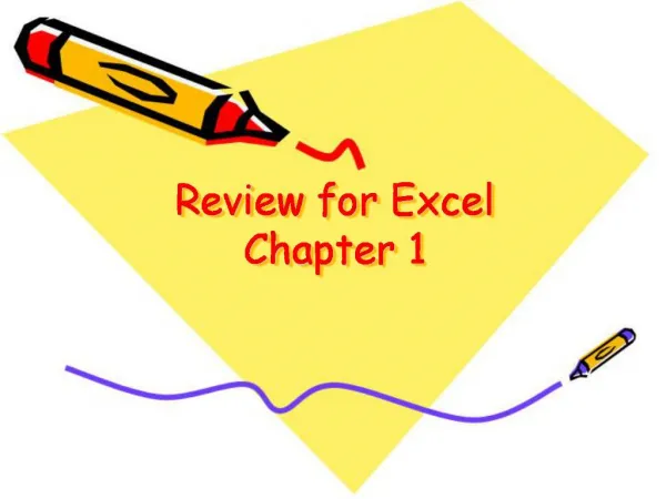 Review for Excel Chapter 1