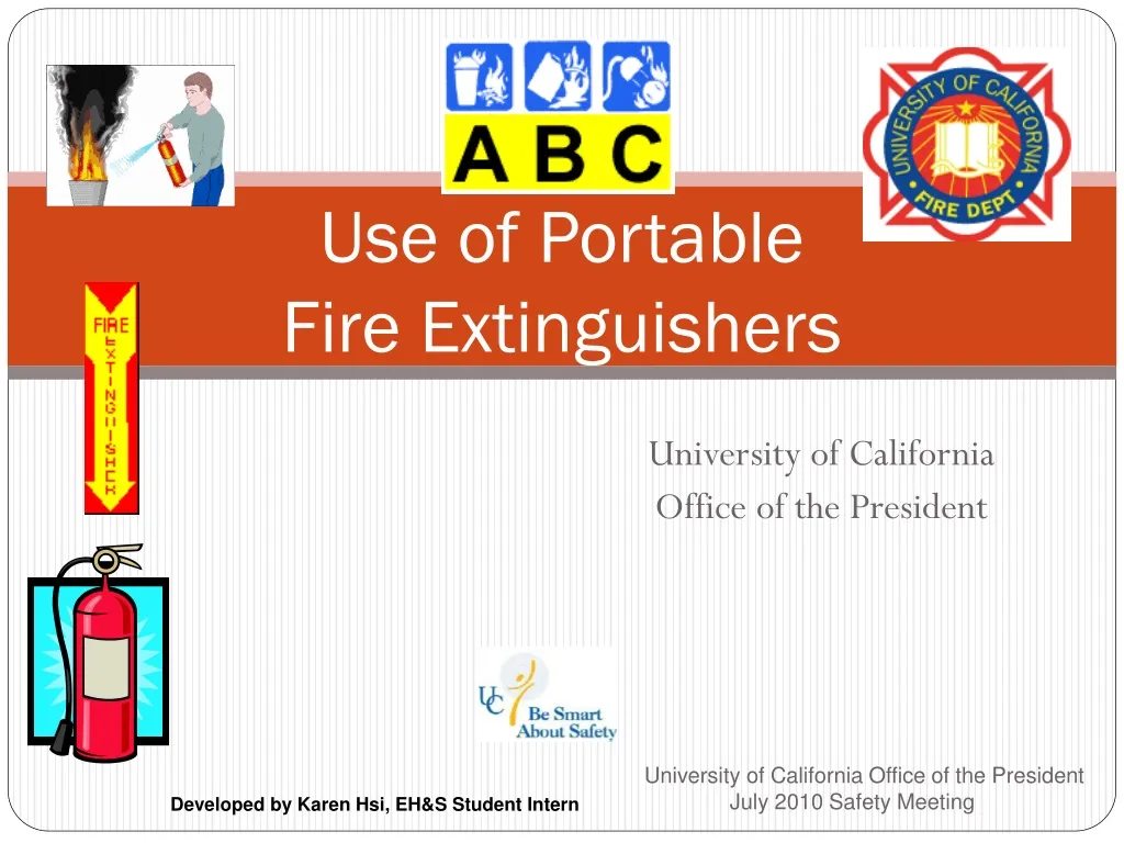 use of portable fire extinguishers