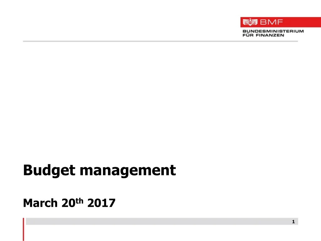 budget management march 20 th 2017