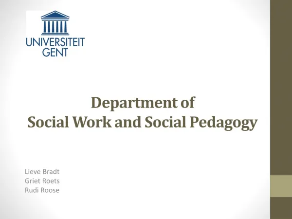 Department of Social Work and Social Pedagogy