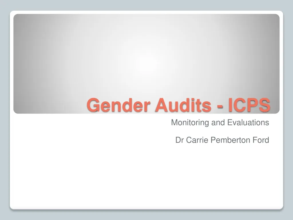 gender audits icps