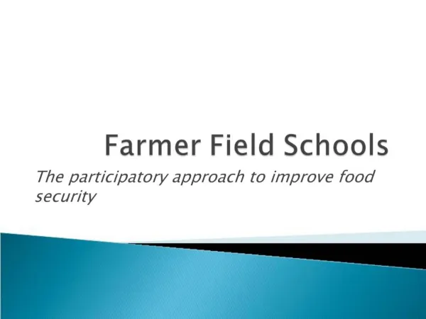 Farmer Field Schools