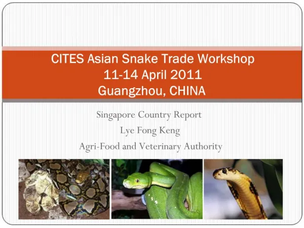 CITES Asian Snake Trade Workshop 11-14 April 2011 Guangzhou, CHINA