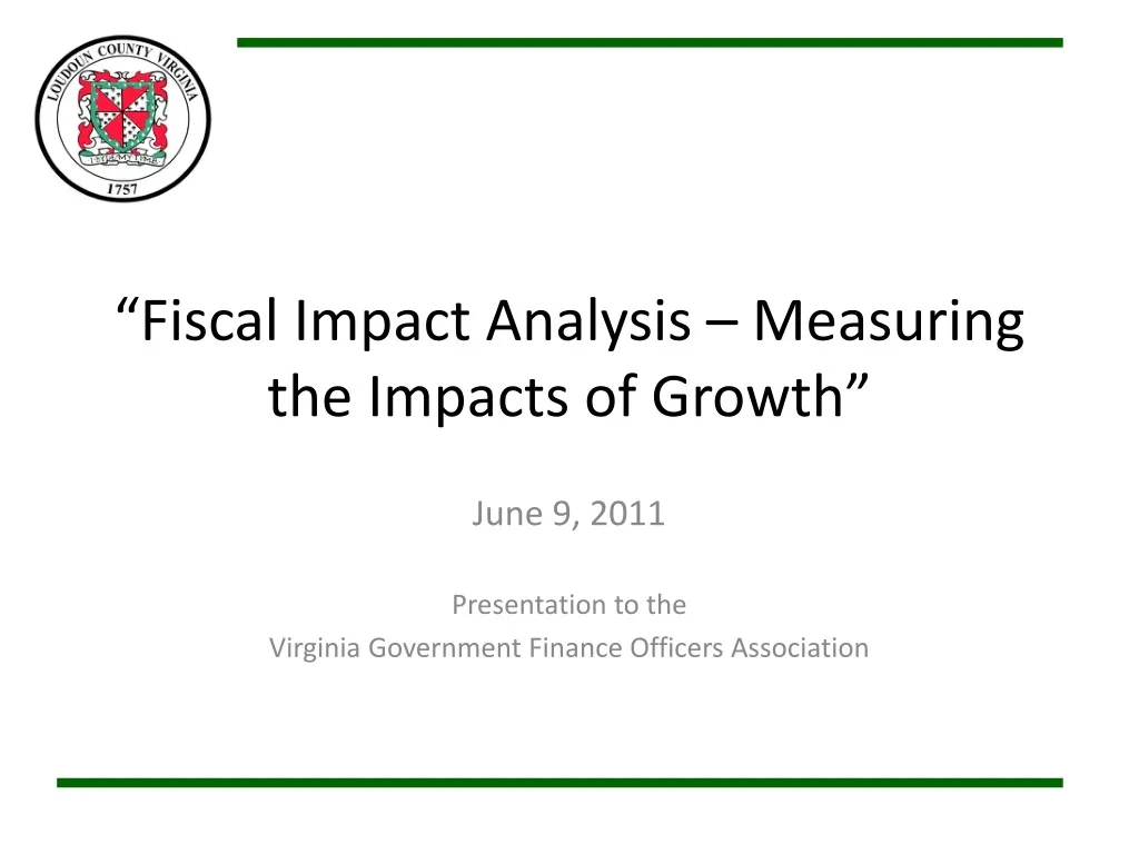 fiscal impact analysis measuring the impacts of growth