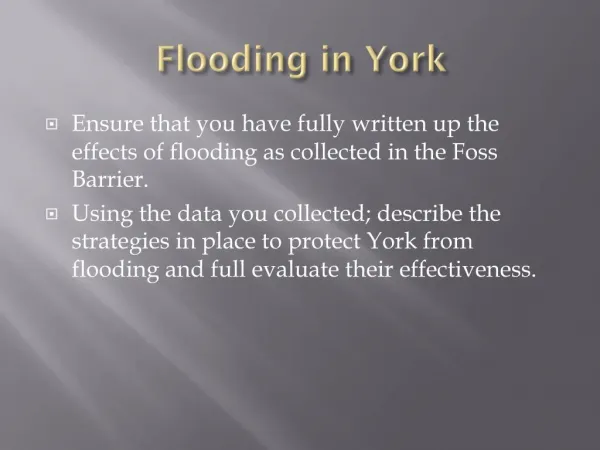 Flooding in York