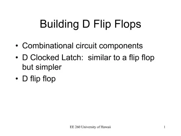 Building D Flip Flops