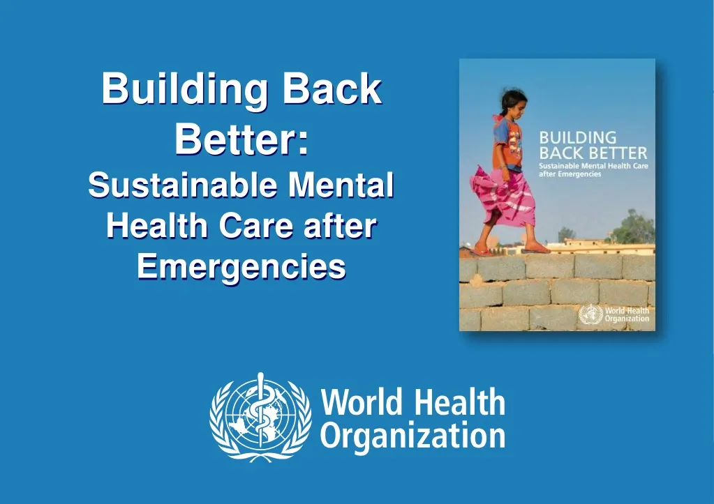 building back better sustainable mental health