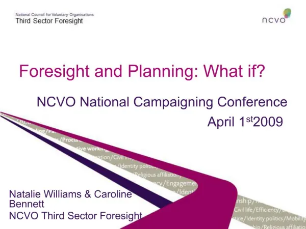 Foresight and Planning: What if