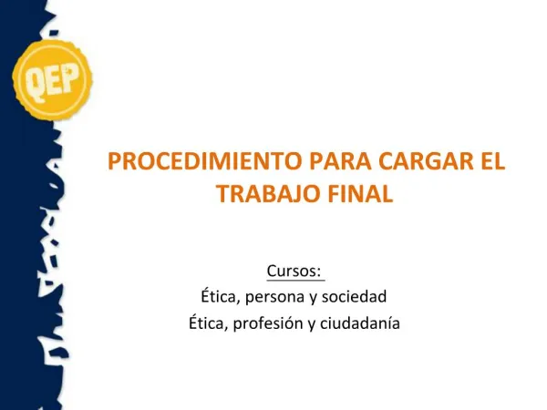 PROCEDIMIENTO PARA CARGAR EL TRABAJO FINAL