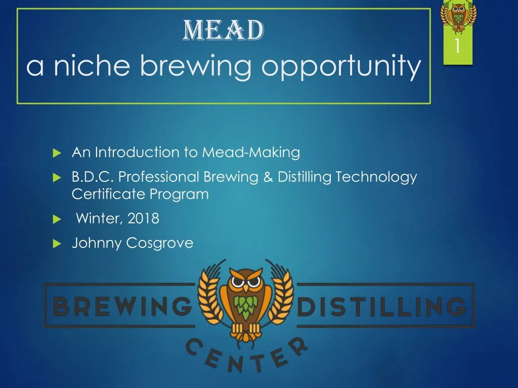 mead a niche brewing opportunity