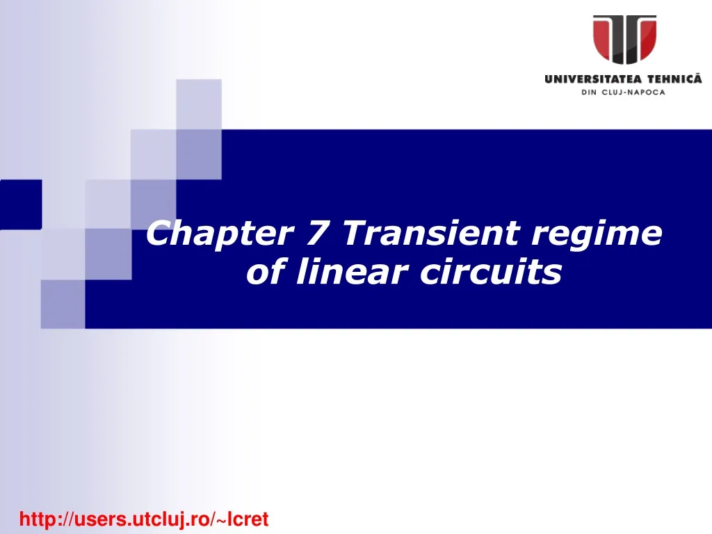 chapter 7 transient regime o f linear circuits