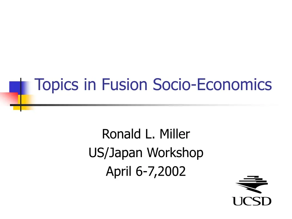 topics in fusion socio economics