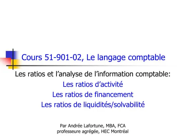 Cours 51-901-02, Le langage comptable
