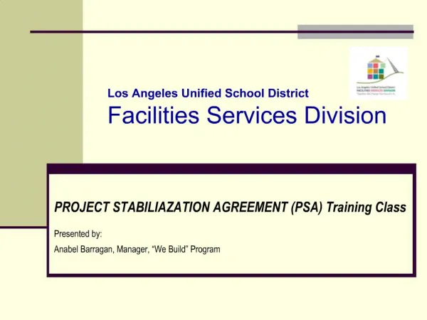 Los Angeles Unified School District Facilities Services Division