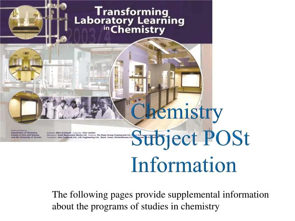 chemistry subject post information