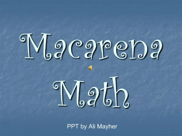 Macarena Math