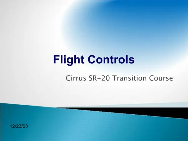 Cirrus SR-20 Transition Course