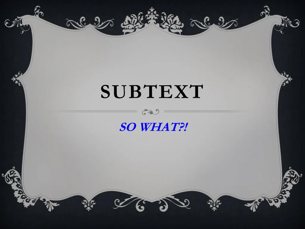 subtext