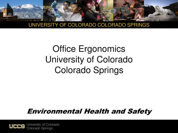 Office Ergonomics University of Colorado Colorado Springs