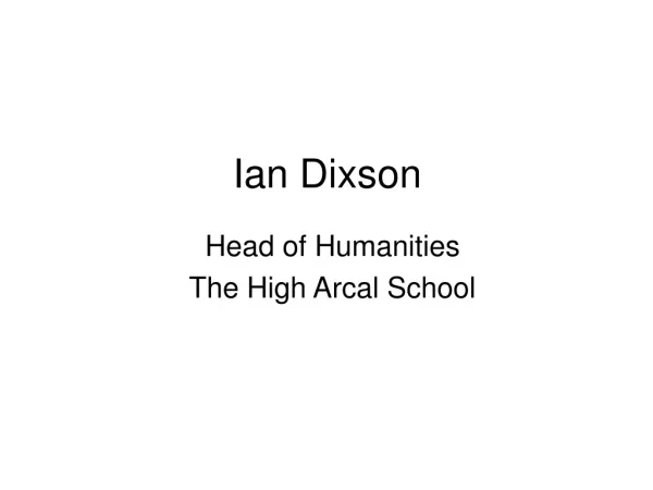 Ian Dixson