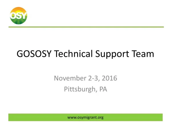 GOSOSY Technical Support Team