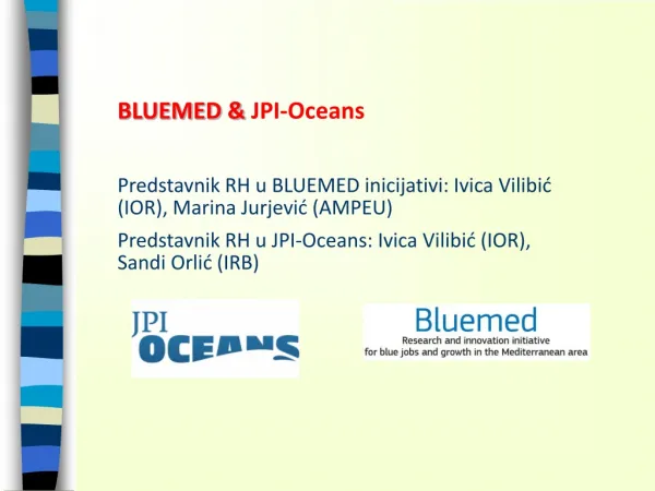 BLUEMED &amp; JPI-Oceans