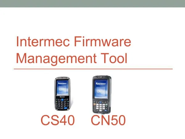 Intermec Firmware Management Tool