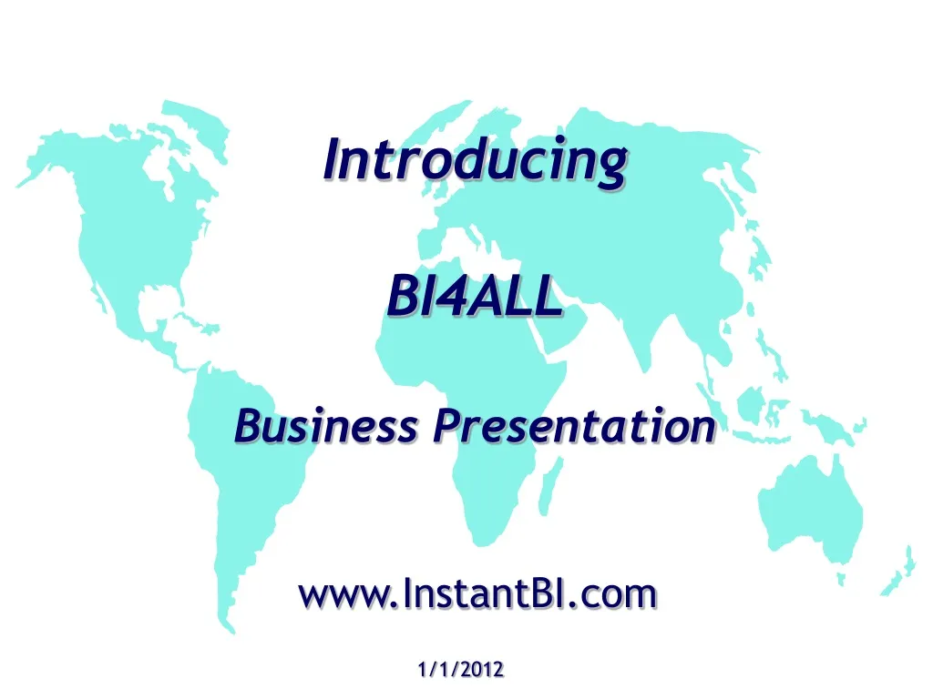 introducing bi4all business presentation