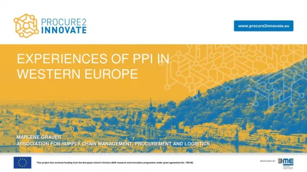 Experiences of PPI in Western Europe