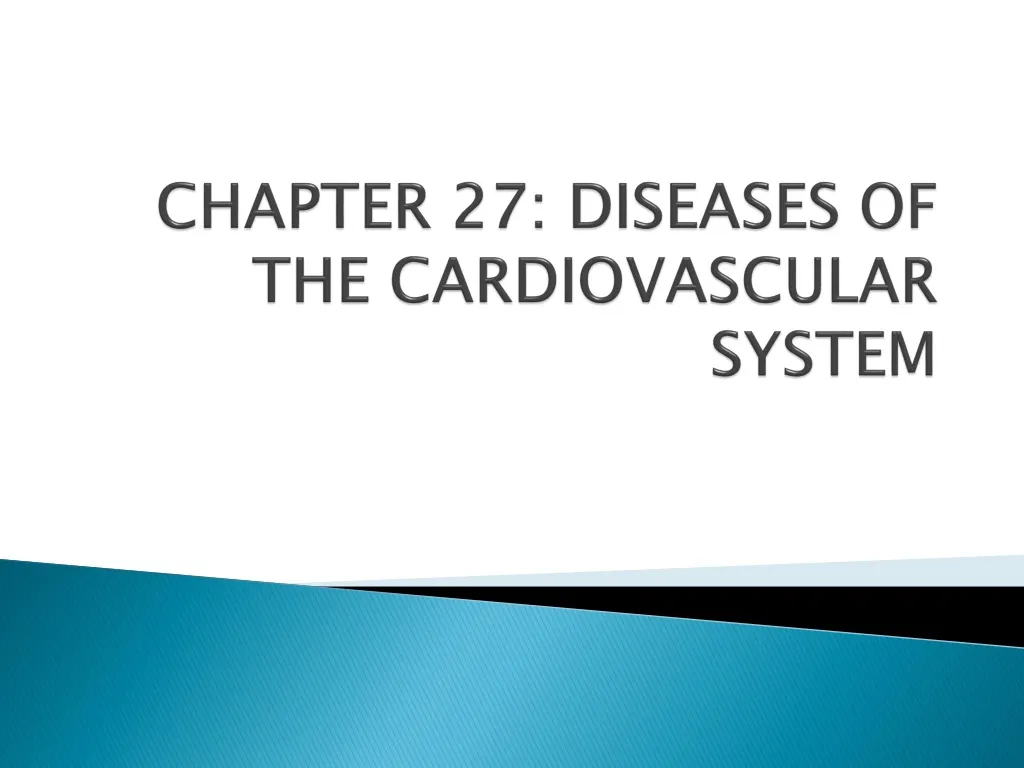 chapter 27 diseases of the cardiovascular system