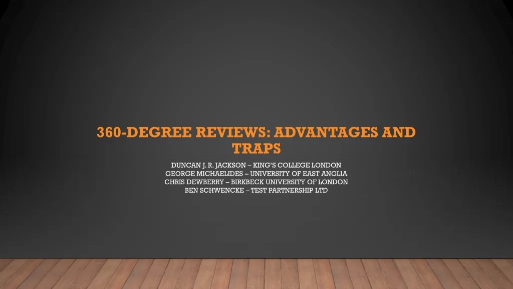 360 degree reviews advantages and traps