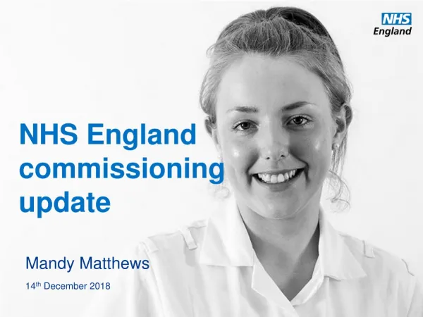 NHS England commissioning update