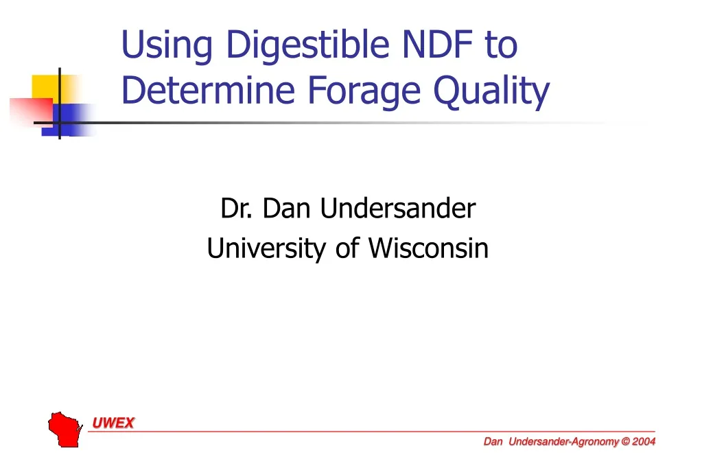 using digestible ndf to determine forage quality