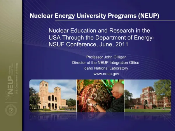 Nuclear Energy University Programs NEUP