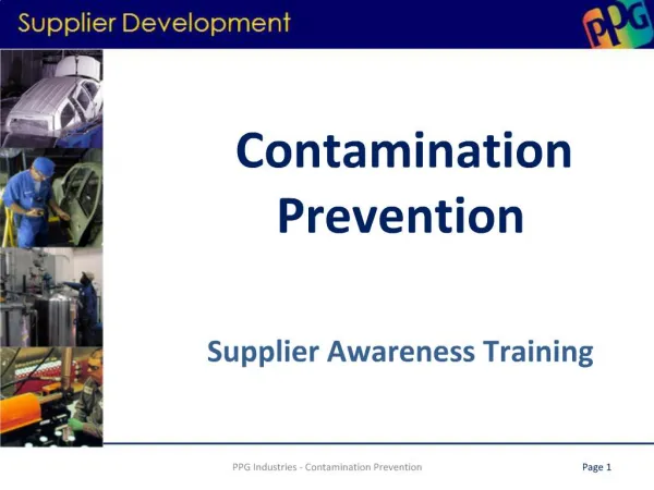 Contamination Prevention