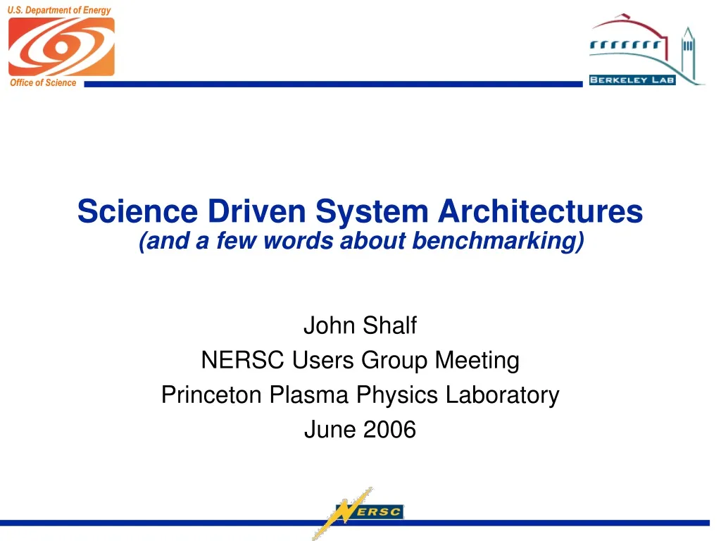 science driven system architectures and a few words about benchmarking