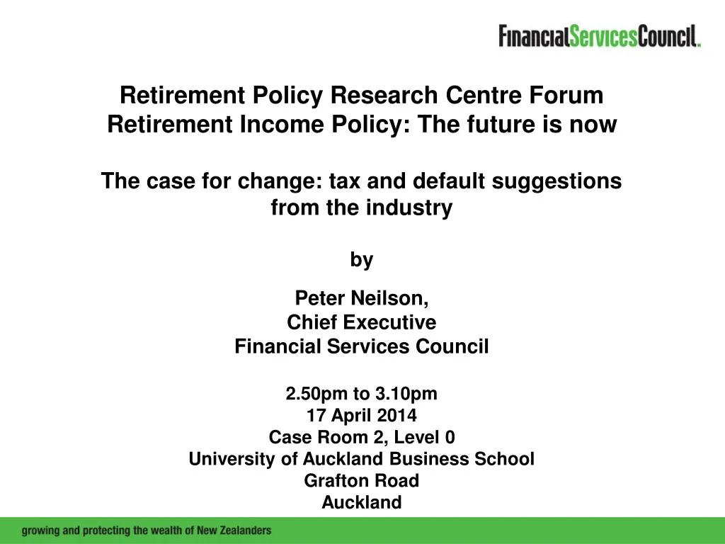 retirement policy research centre forum