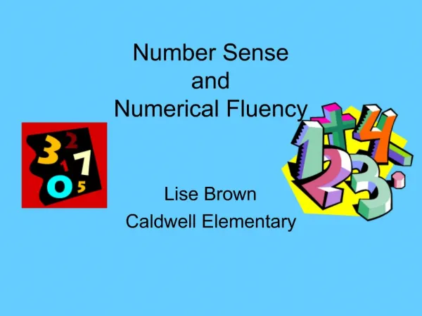 Number Sense and Numerical Fluency
