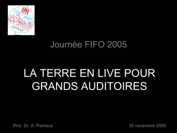 Journ e FIFO 2005