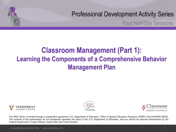 Classroom Management (Part 1):