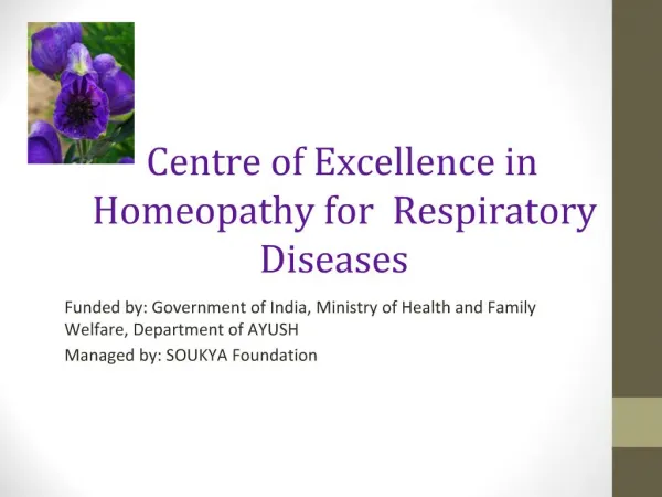 Centre of Excellence in Homeopathy for Respiratory Diseases