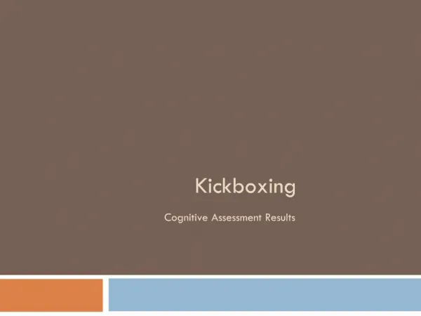 Kickboxing Cognitive Assessment Results