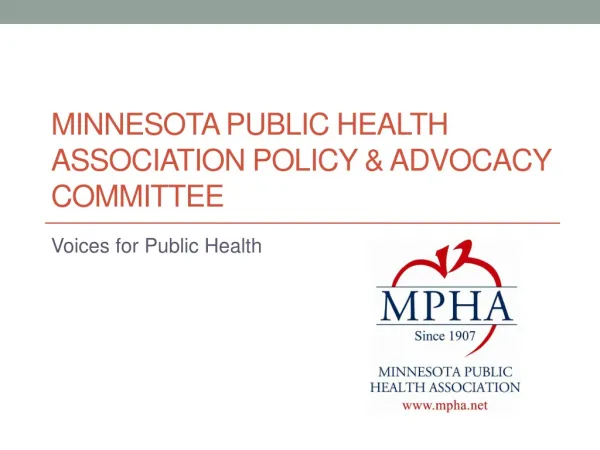 Minnesota Public Health Association Policy &amp; Advocacy Committee