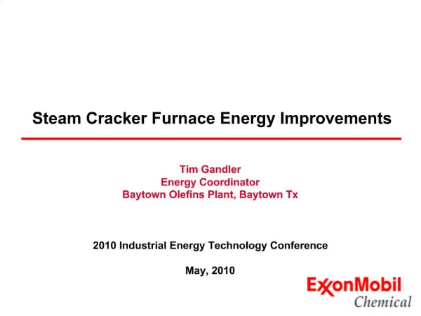 Steam Cracker Furnace Energy Improvements